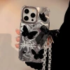 Water Ripple Black Butterfly 14ProMax iPhone 16 phone case for iPhone15, 12 chain 13 cool style details Picture